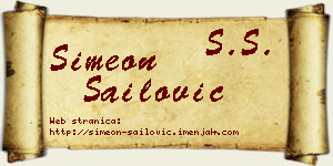 Simeon Sailović vizit kartica